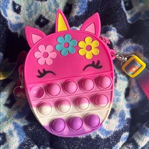 Pink Unicorn Pop It Crossbody Bag